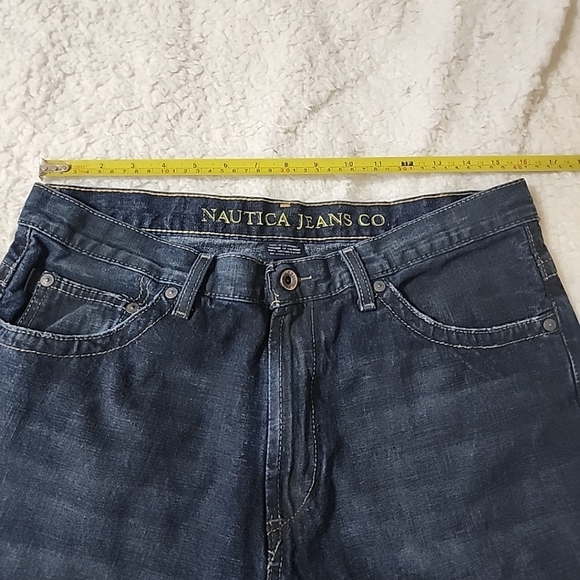 Nautica Jeans Company Distressed Denim Mens Sz 33x34 Blue. - Picture 2 of 13